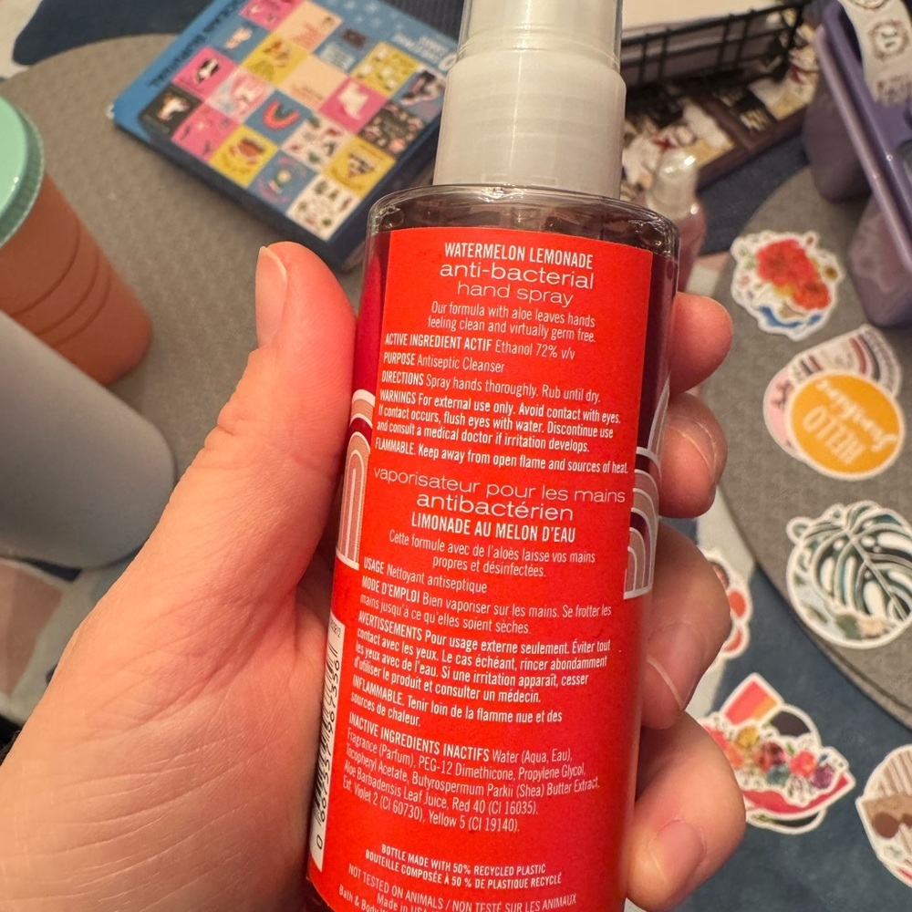 Bath & Body Works Watermelon Lemonade Hand Spray - Red- PRICE is for all !!! - Picture 2 of 4